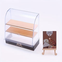 Mini Cake Cabinet Toy Display for Dollhouse Food Play Model & Dessert Scene