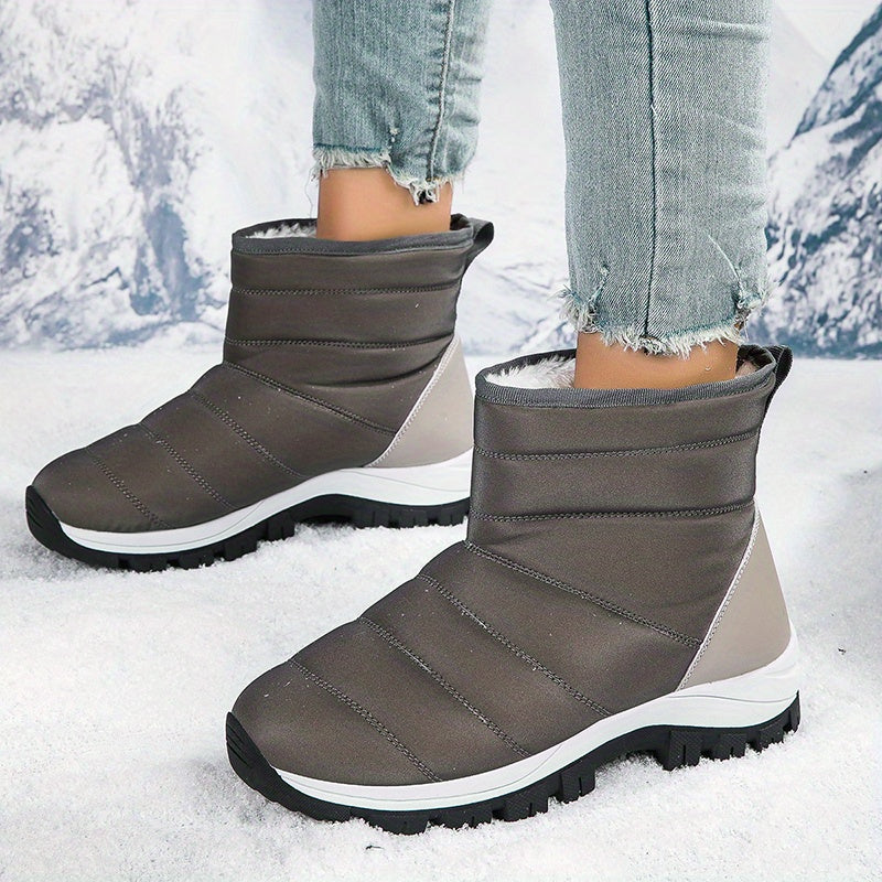 Non Slip Thickened Medium Tube Snow Boots Velvet Warm Shoes