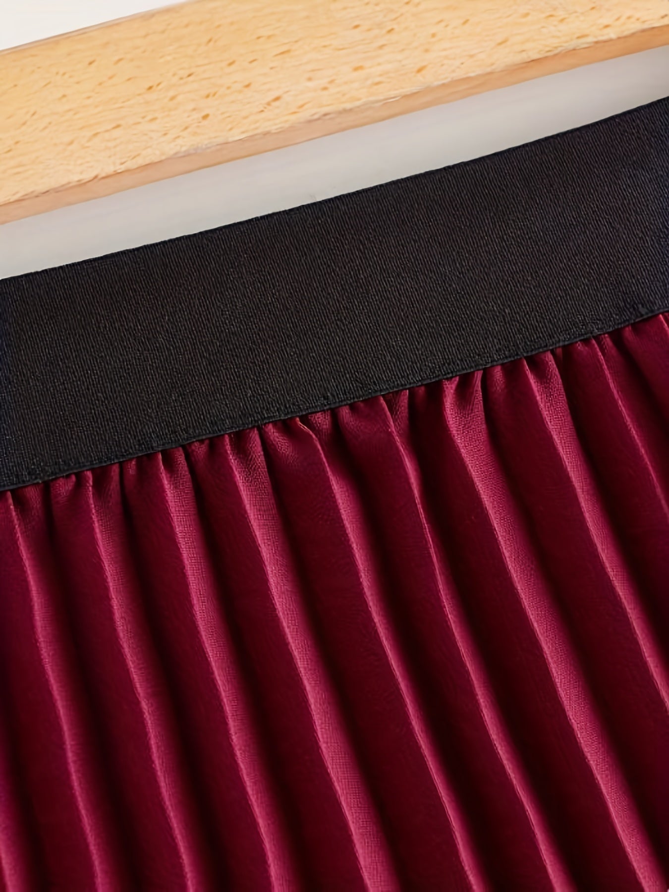 High Waist Pleated Midi Skirt for Women