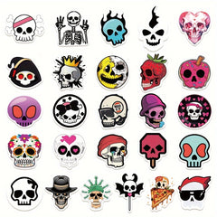 50pcs Horror Skull Graffiti Stickers Waterproof