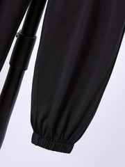 Teen Casual Letter Graphic Print Pants