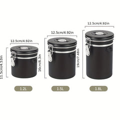Stainless Steel Coffee Bean Sealed Jar with Measuring Spoon