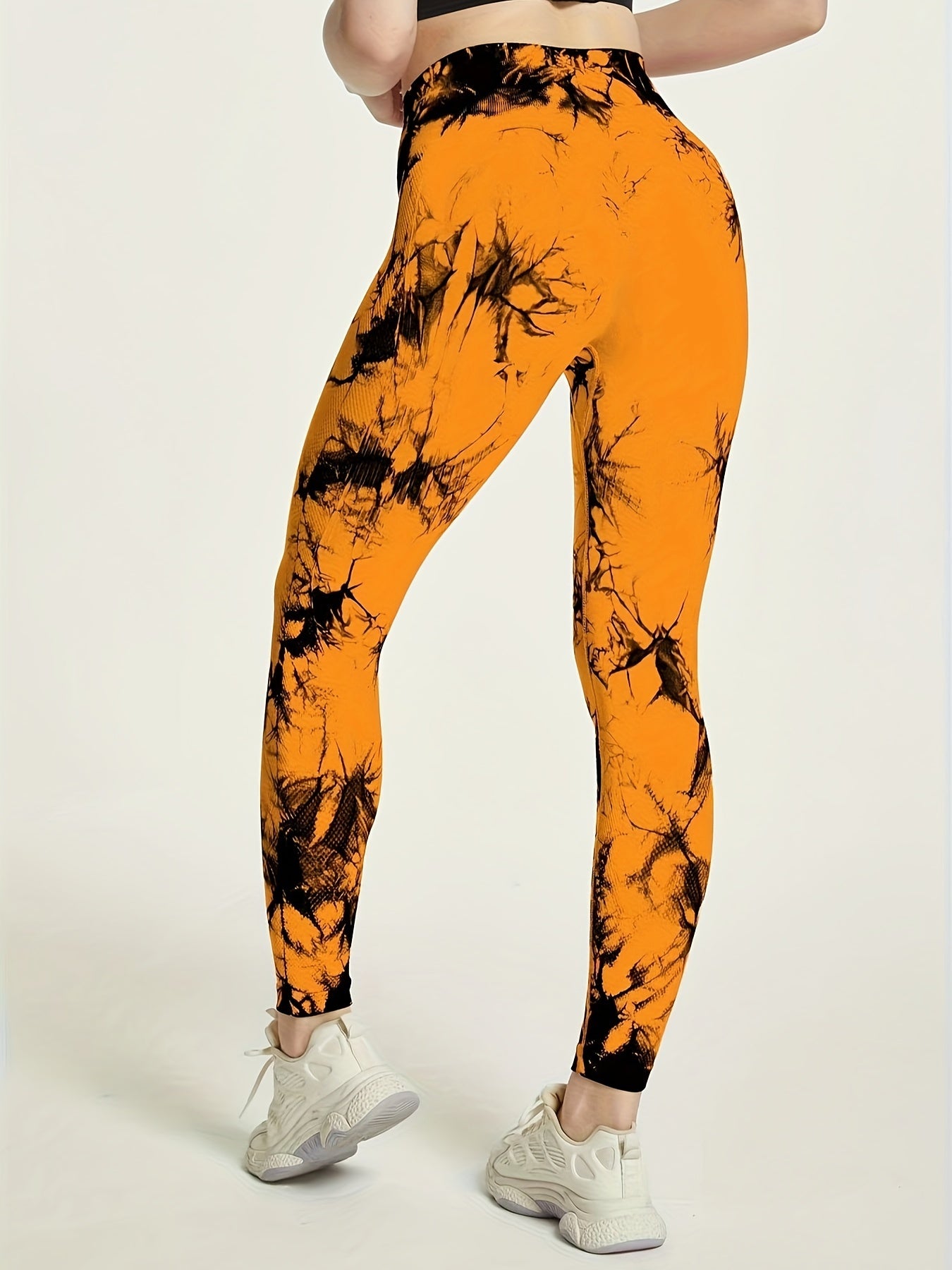High Waist Tie Dye Leggings Seamless Workout Pants for Women