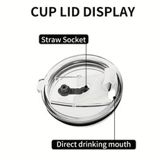 20oz Stainless Steel Insulated Tumbler With Straw & Lid Dog Design