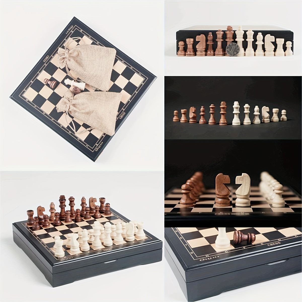 Chess Game Set with Storage Drawer for Beginners