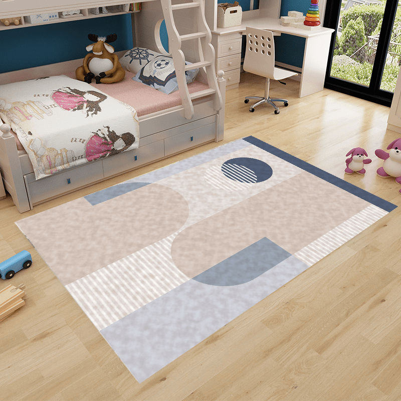 Fluffy Faux Wool Area Rug Non-slip Modern Large Carpet