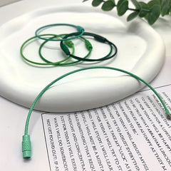 10pcs Colorful Wire Keyring Keychain Stainless Steel Carabiner Outdoor Camping