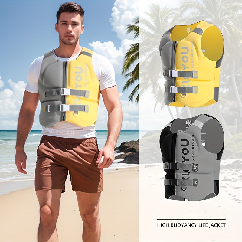 Neoprene Life Jacket For Men Women Surfing Life Vest Adult Buoyancy Float Suit