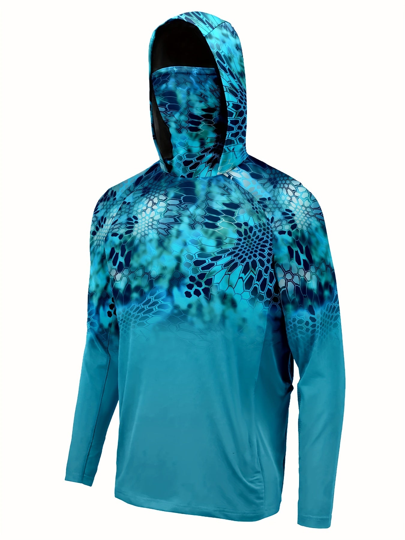 Men's Sun Protection Hoodie Long Sleeve Top for Outdoor Fishing