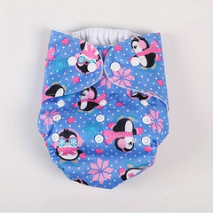 Cute Baby Diaper with Snap Buttons Fleece Knit & Adjustable