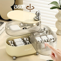 Rotating Desktop Jewelry Storage Box Display Box