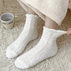 7 Pairs Fuzzy Mid Tube Socks Women's Stockings