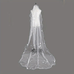 Baroque Wedding Veil With Comb Bride Cathedral Veil 1 Tier Long Veil