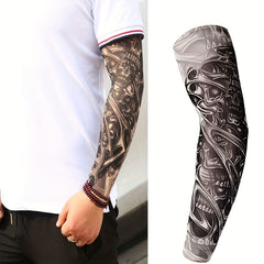 Men's Skull Tattoo Arm Sleeves Nylon Sun Protection