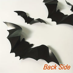20pcs Luminous 3D Bat Stickers Waterproof Spooky Bats Room Decor