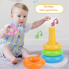 Colorful Rainbow Ring Stacking Toy for Toddlers