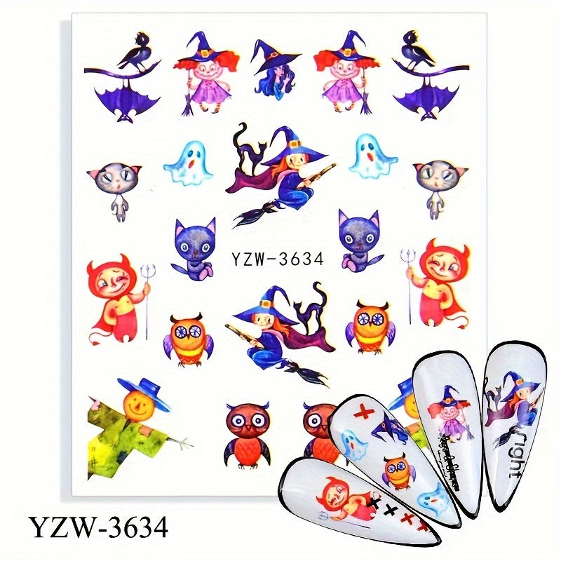 Halloween Water Print Sticker Waterproof Tattoo Sticker for Kids Teens Adults