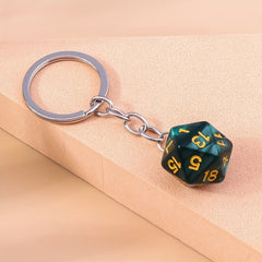 2pcs Dice Charm Keychain Purse Backpack Bag Pendant Key Ring Gift