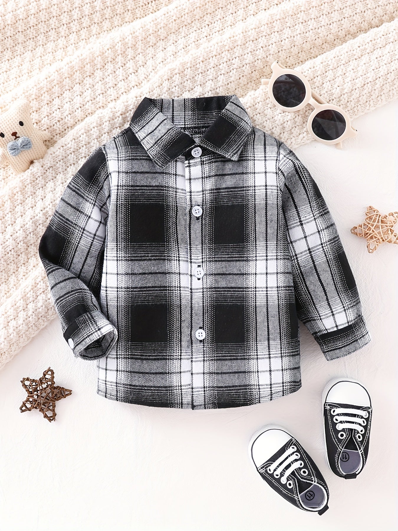 Plaid Button Down Shirt for Toddler Boys