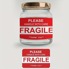 120 Fragile Stickers w/ Handle - 7.62x5.08cm