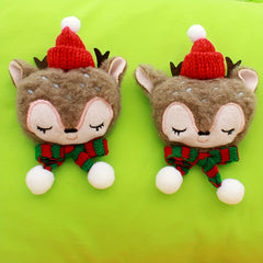 Christmas Deer Plush Brooch, Clothing Accessories