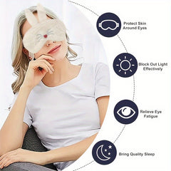 Cute Rabbit Ears Plush Eye Mask for Travel Rest