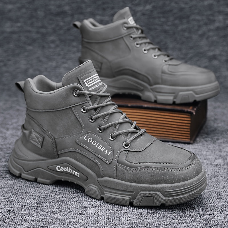 Men's Lace-up Service Combat Boots Casual Walking Shoes