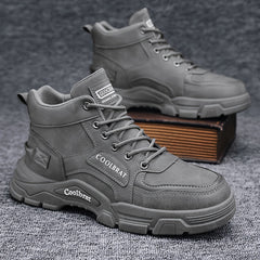 Men's Lace-up Service Combat Boots Casual Walking Shoes