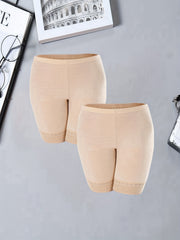 2pcs Lace Panties Soft & Comfy Intimates Safety Shorts Women's Lingerie