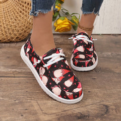 Dwarf & Heart Pattern Skate Shoes for Women