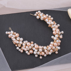 Golden Beaded Headband Wedding Bridal Headband