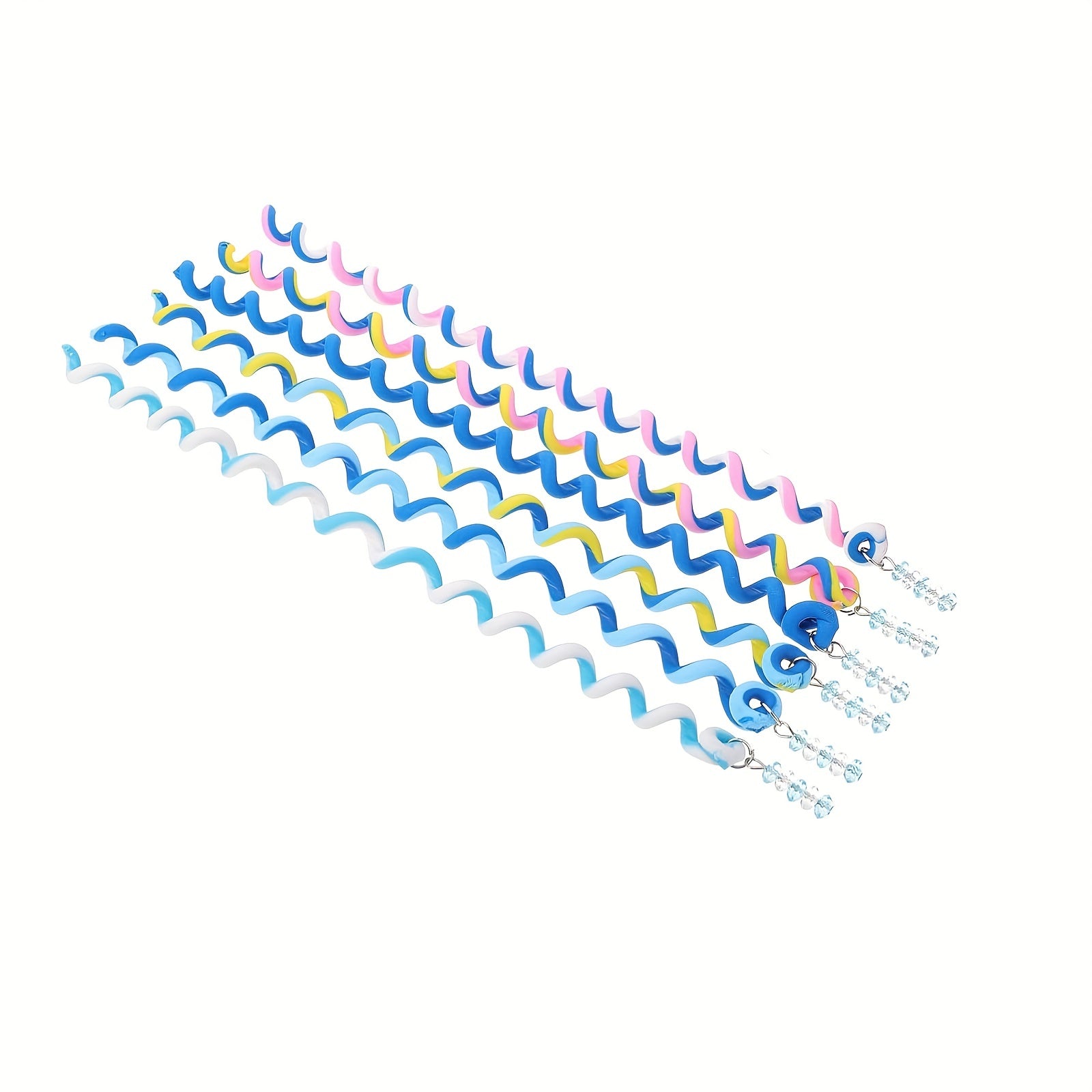 6pcs Rainbow Spiral Hair Accessories for Party