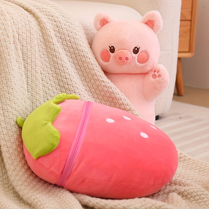 Transfiguration Rabbit Strawberry Pig Doll Plush Toy