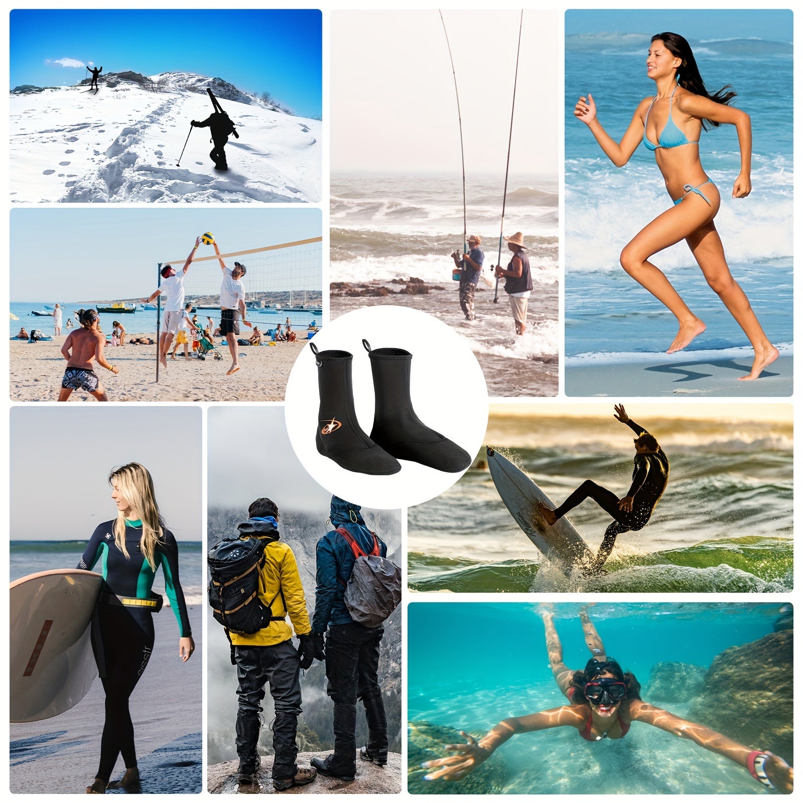 Neoprene Dive Boots for Water Sports - 1 Pair