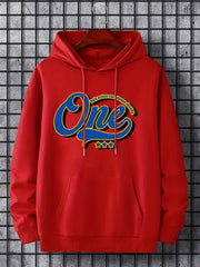 Men's One Print Hoodie Casual Breathable Drawstring Sweatshirt