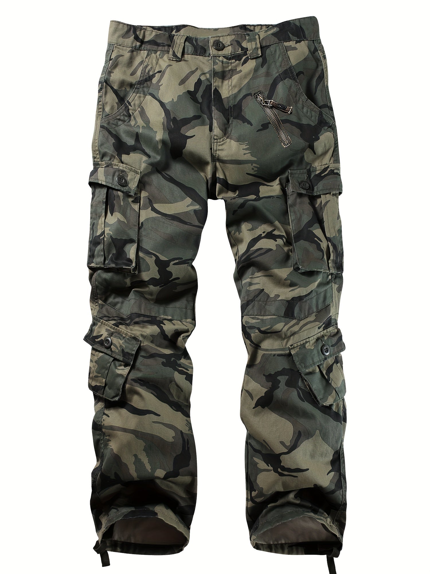 Men's Camo Cargo Work Pants with Pockets