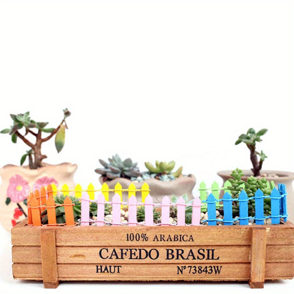 Colorful Wooden Mini Fences for Succulents
