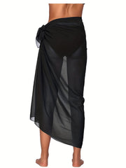 Solid Beach Wear Sarong Skirt Women's Clothing