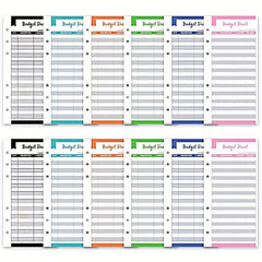 12pcs A6 Budget Cash Envelope Core 6 Colors Finance Management