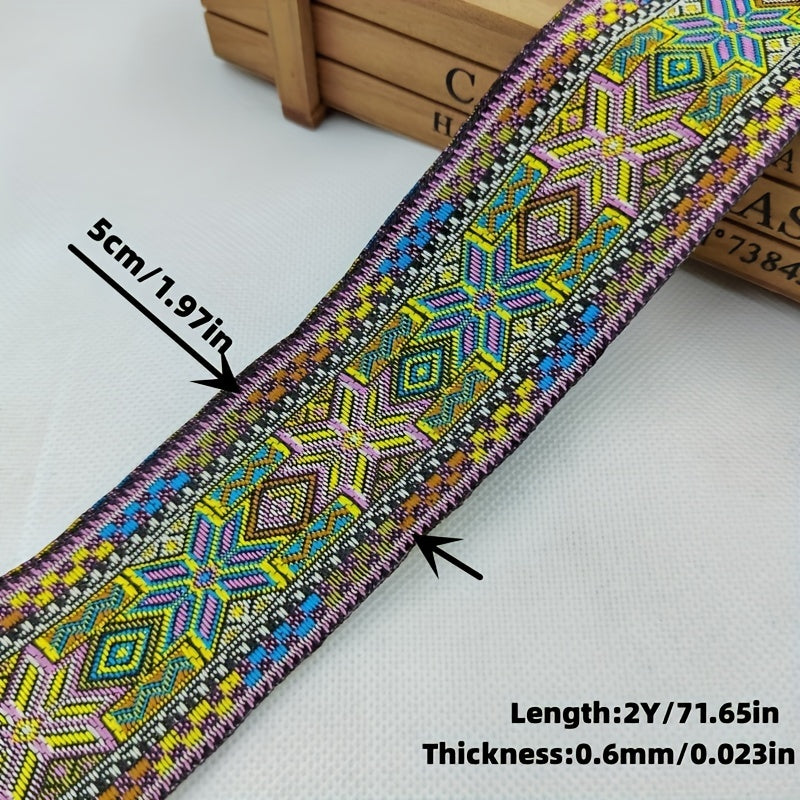 Vintage Jacquard Lace Ribbon Trim Embroidered Sewing Polyester Lace Ribbon