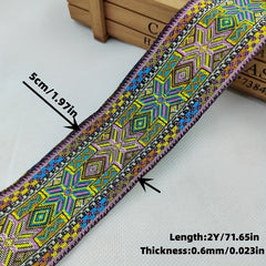 Vintage Jacquard Lace Ribbon Trim Embroidered Sewing Polyester Lace Ribbon