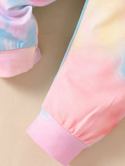 Toddler Girls Tie Dye Hoodie Pants Set