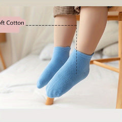 6Pairs Baby Cotton Non slip Ankle Socks For Spring Summer Autumn