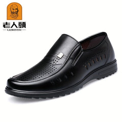 LAORENTOU Men's Hollow Out Loafer Shoes Lightweight Non Slip Driving Shoes