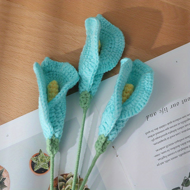 Creative Crochet Wool Eternal Calla Lily Flower Handicraft Gift
