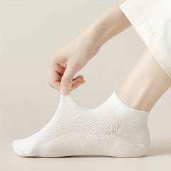 7 Pairs Solid Low Cut Sports Socks Women's Stockings & Hosiery