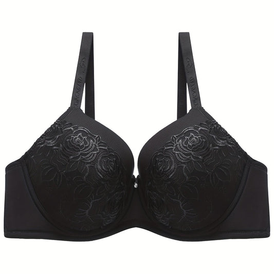 Floral Jacquard Lace High Stretch Supportive Bra