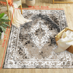 Vintage Boho Soft Shaggy Floor Carpet Area Rug Non Slip Washable Mat