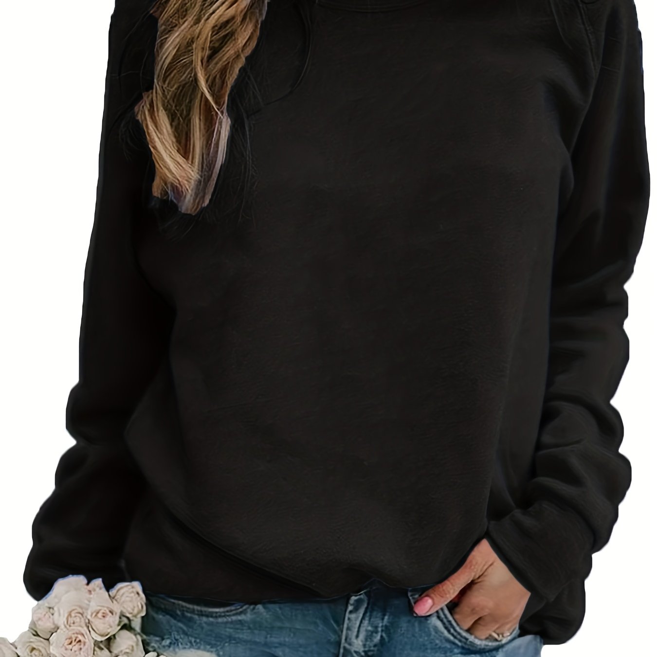 Women's Raglan Crew Neck Sweatshirt for Spring & Fall