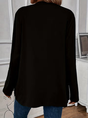 Solid Knit Cardigan Long Sleeve Open Front Casual Cardigan